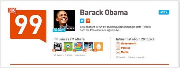 Obama Klout