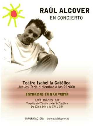 Cartel del concierto de Raúl Alcover.