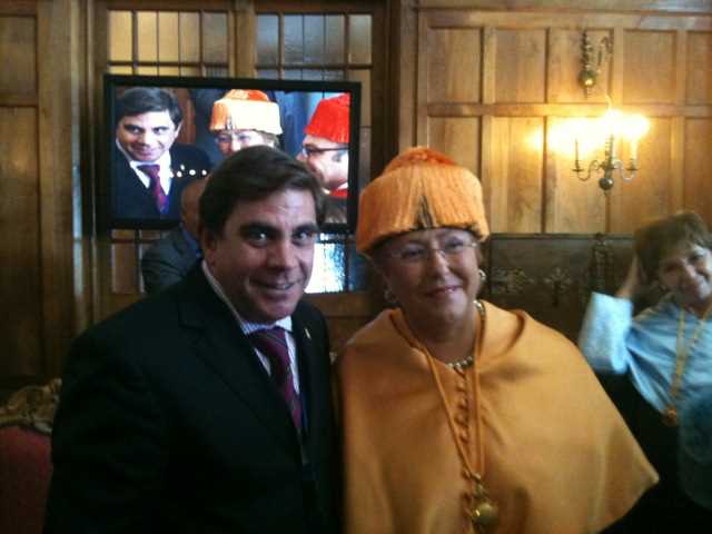 Federico con Bachelet