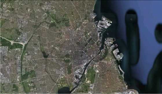 Copenhague. FUENTE: Google Earth.