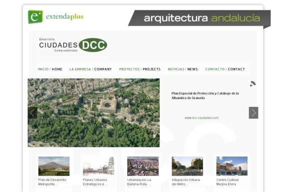 Capura de la web de DCC en Extenda Plus. FUENTE: extendaplus.es/desarrollodeciudadescomprometidas
