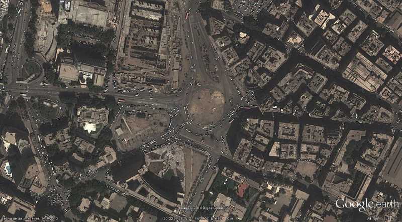 Plaza Tahrir. Fuente: Google Earth