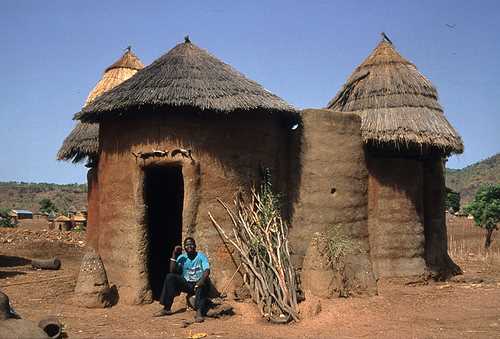 Kutammaku en Togo-África. Las casas de barro.
