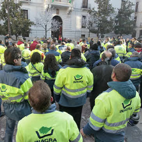 Huelga de los trabajadores de la limpieza en Granada