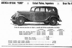 anuncio Ford, 1933