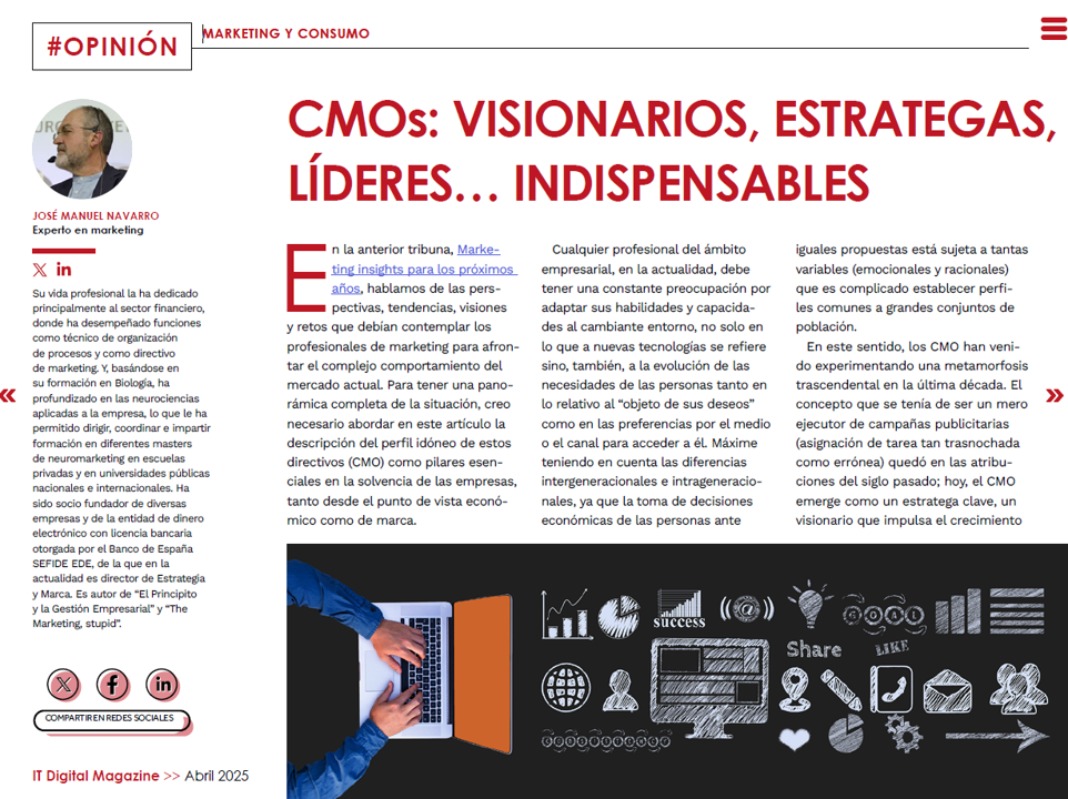 CMOs: Visionarios, estrategas, líderes… indispensables